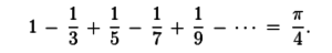 infinite series for pi